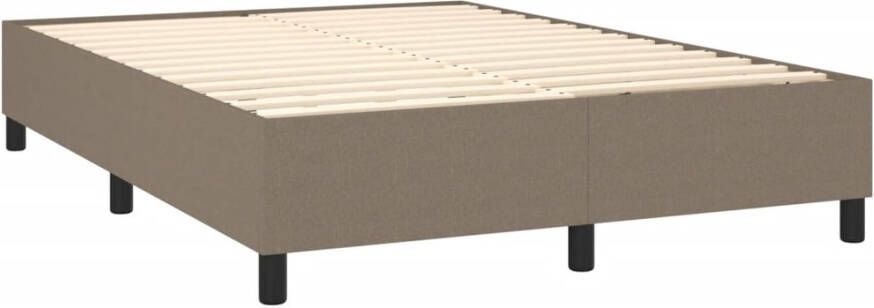 VidaXL Bedframe zonder matras stof taupe 140x190 cm - Foto 4