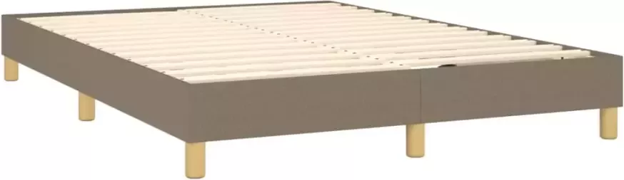 VidaXL Bedframe zonder matras stof taupe 140x200 cm - Foto 5