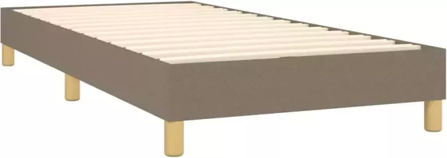 VidaXL Bedframe zonder matras 90x200 cm stof taupe - Foto 6