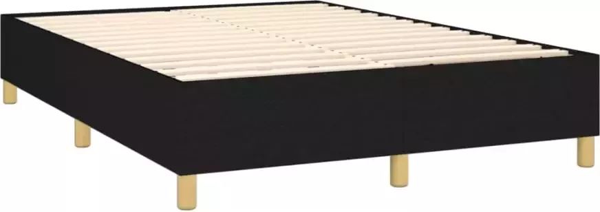 VidaXL Bedframe zonder matras stof zwart 140x190 cm - Foto 4