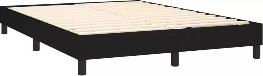 VidaXL Bedframe zonder matras stof zwart 140x200 cm - Foto 4