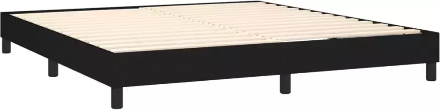 VidaXL Bedframe zonder matras stof zwart 160x200 cm - Foto 3