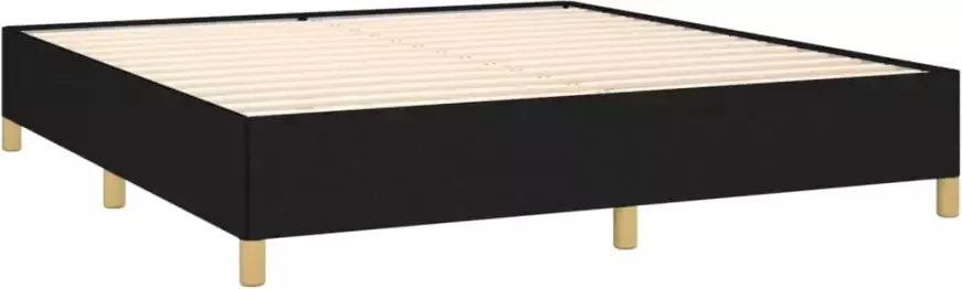 VidaXL Bedframe zonder matras stof zwart 160x200 cm - Foto 5