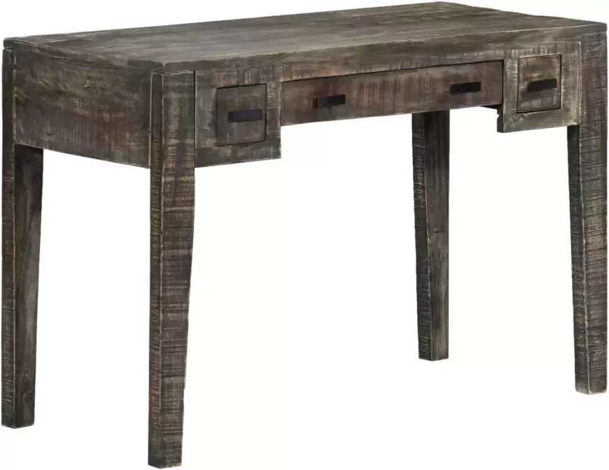 VidaXL -Bureau-110x50x75-cm-massief-mangohout-zwart - Foto 2