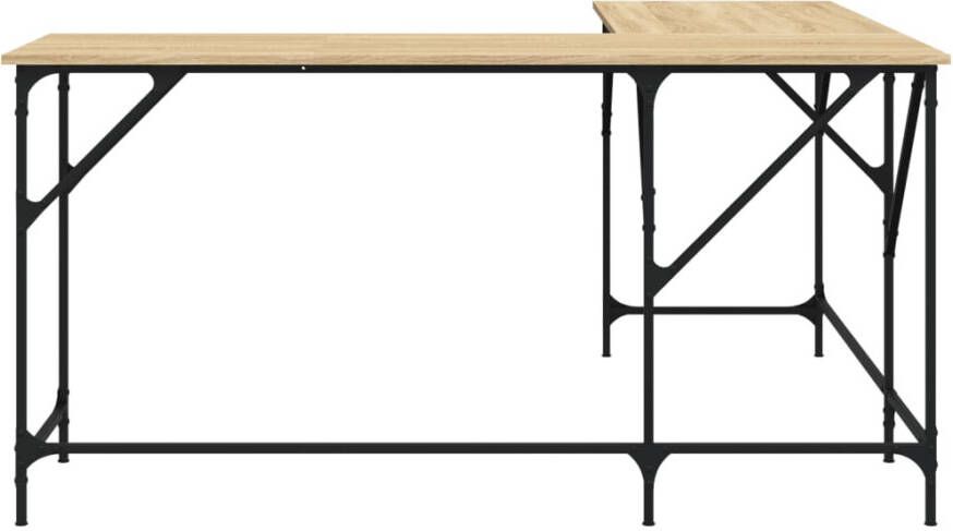 VidaXL -Bureau-149x149x75-cm-bewerkt-hout-sonoma-eikenkleurig - Foto 5