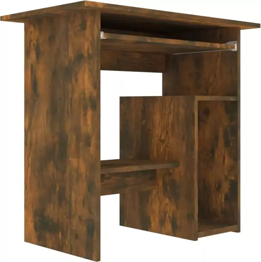 VidaXL -Bureau-80x45x74-cm-bewerkt-hout-gerookt-eikenkleurig - Foto 4