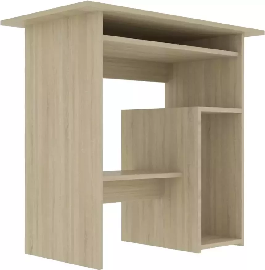 VidaXL -Bureau-80x45x74-cm-bewerkt-hout-sonoma-eikenkleurig - Foto 3