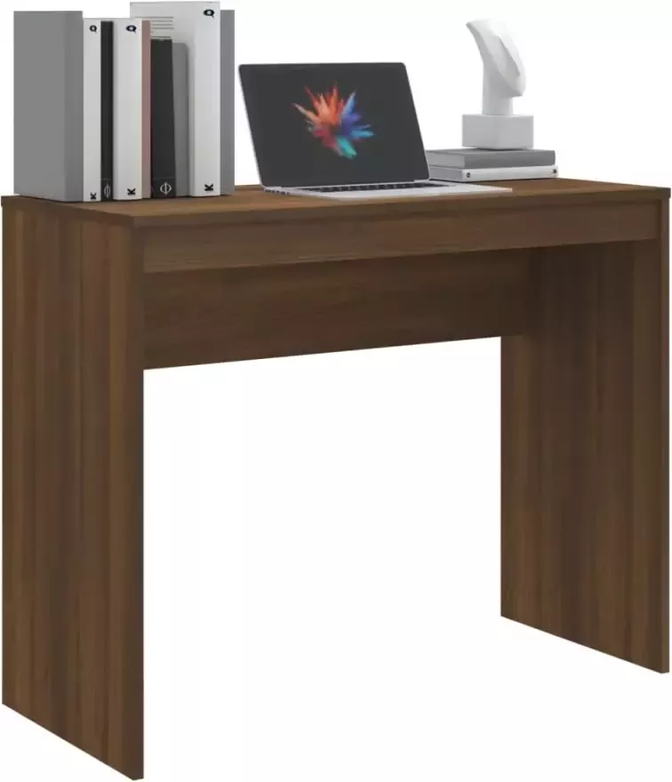 VidaXL -Bureau-90x40x72-cm-bewerkt-hout-bruineikenkleurig - Foto 4