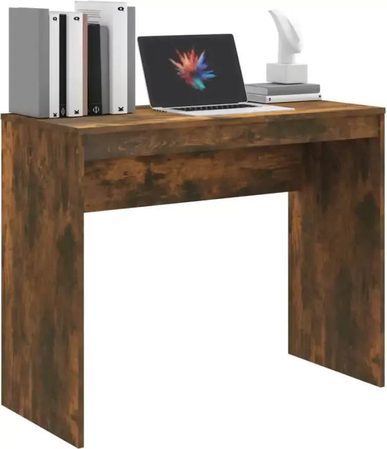 VidaXL -Bureau-90x40x72-cm-bewerkt-hout-gerookt-eikenkleurig - Foto 4