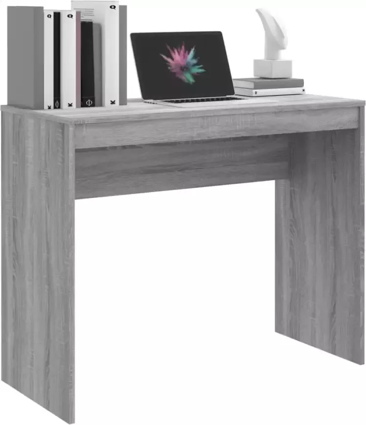 VidaXL -Bureau-90x40x72-cm-bewerkt-hout-grijs-sonoma-eikenkleurig - Foto 4