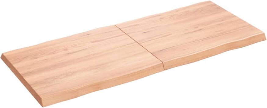 VidaXL -Tafelblad-natuurlijke-rand-120x50x(2-4)cm-eikenhout-lichtbruin - Foto 3