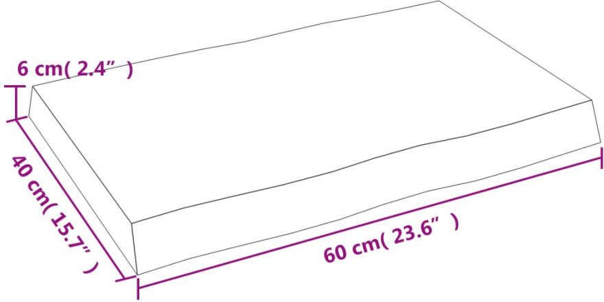 VidaXL -Tafelblad-natuurlijke-rand-60x40x(2-6)-cm-eikenhout-lichtbruin - Foto 5