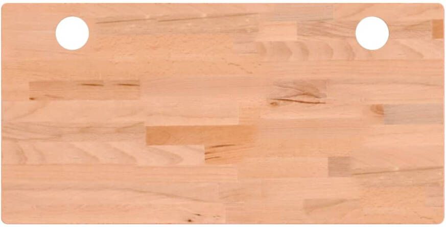 VIDAXL Bureaublad 80x40x4 cm massief beukenhout