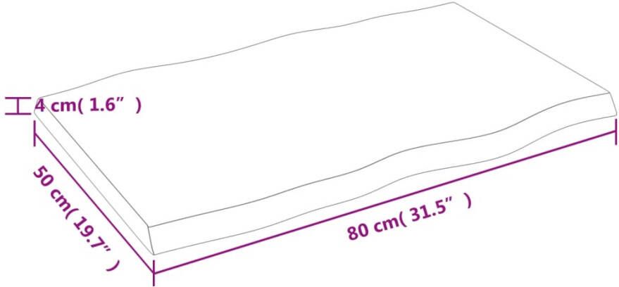 VidaXL -Tafelblad-natuurlijke-rand-80x50x(2-4)-cm-massief-eikenhout - Foto 4