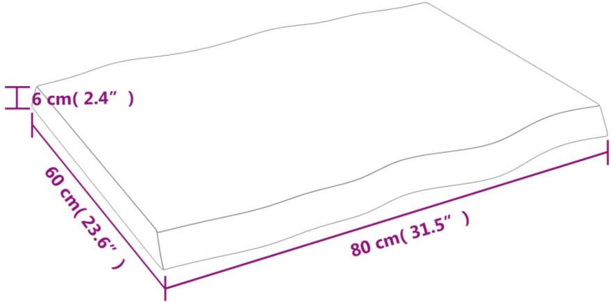 VidaXL -Tafelblad-natuurlijke-rand-80x60x(2-6)-cm-eikenhout-lichtbruin - Foto 4