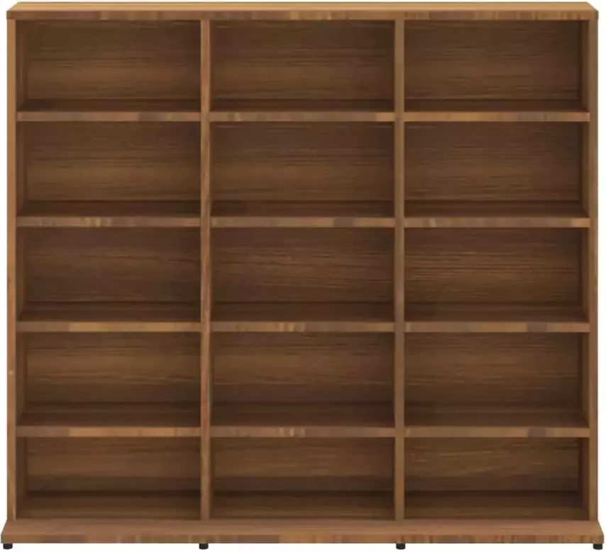 VidaXL Cd-kast 102x23x89 5 cm bewerkt hout bruineikenkleurig - Foto 5