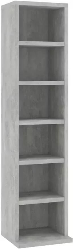 VidaXL Cd-kast 21x20x88 cm bewerkt hout betongrijs