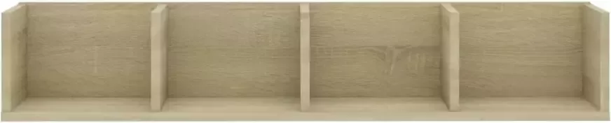 VIDAXL Cd-wandschap 100x18x18 cm bewerkt hout sonoma eikenkleurig - Foto 3