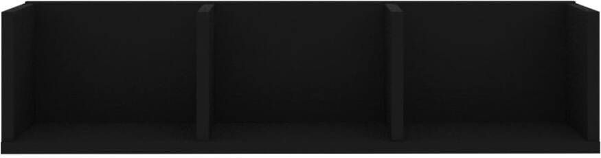 VIDAXL Cd-wandschap 75x18x18 cm bewerkt hout zwart - Foto 3