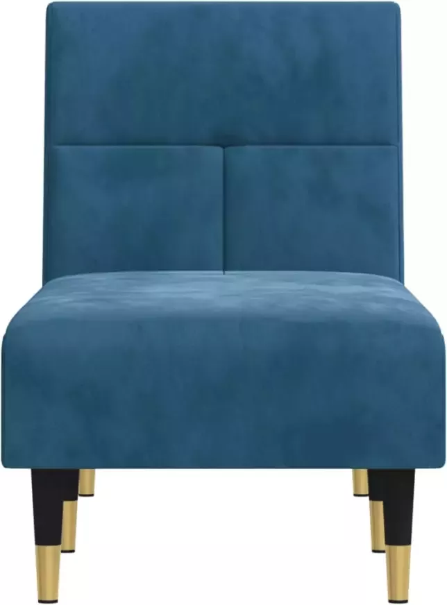 VidaXL -Chaise-longue-fluweel-blauw - Foto 4