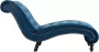VidaXL Chaise longue fluweel blauw - Thumbnail 4