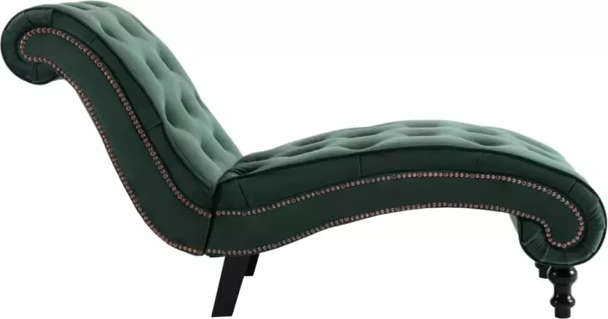 VIDAXL Chaise longue fluweel groen