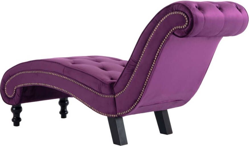 VIDAXL Chaise longue fluweel paars