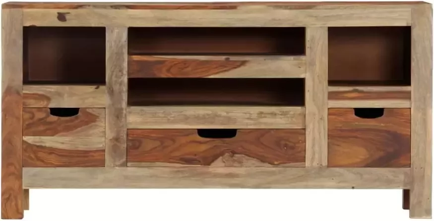 VidaXL -Dressoir-100x30x50-cm-massief-sheeshamhout-grijs - Foto 7