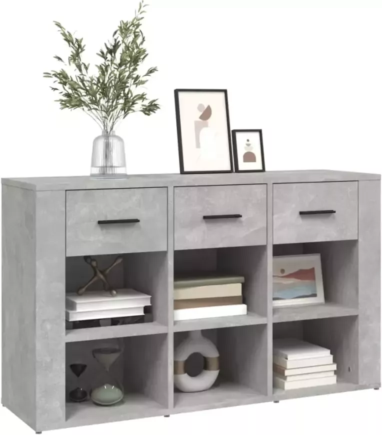 VidaXL -Dressoir-100x30x59 5-cm-bewerkt-hout-betongrijs - Foto 4