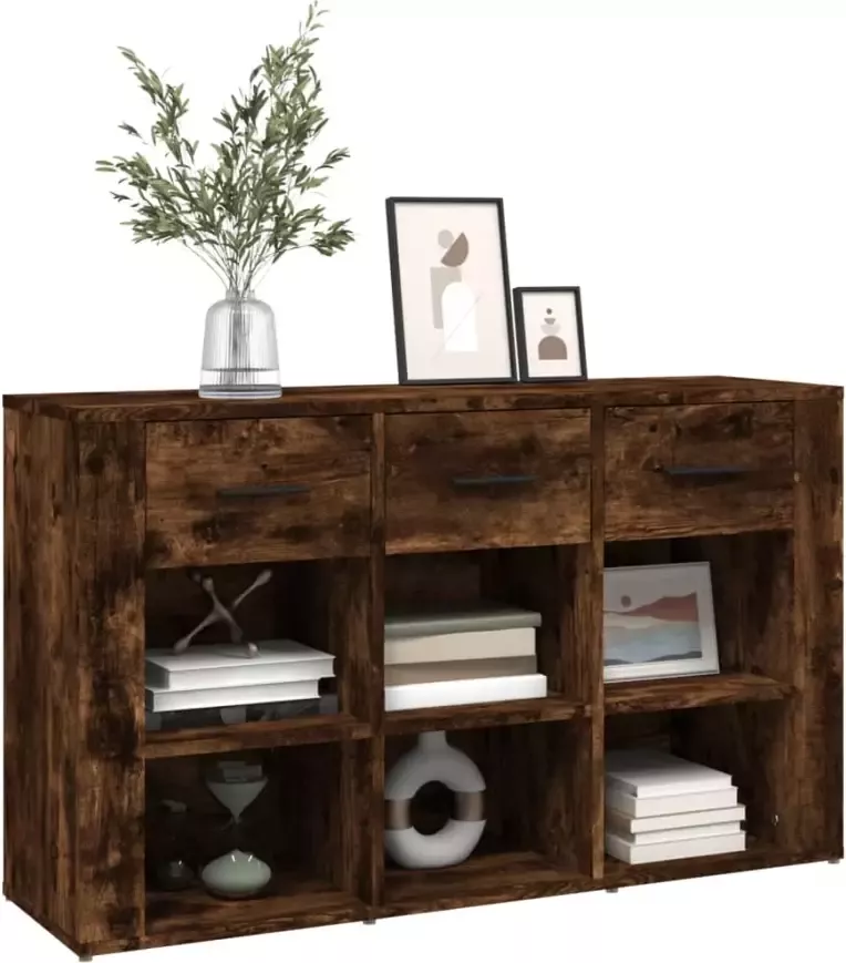 VidaXL -Dressoir-100x30x59 5-cm-bewerkt-hout-gerookt-eikenkleurig
