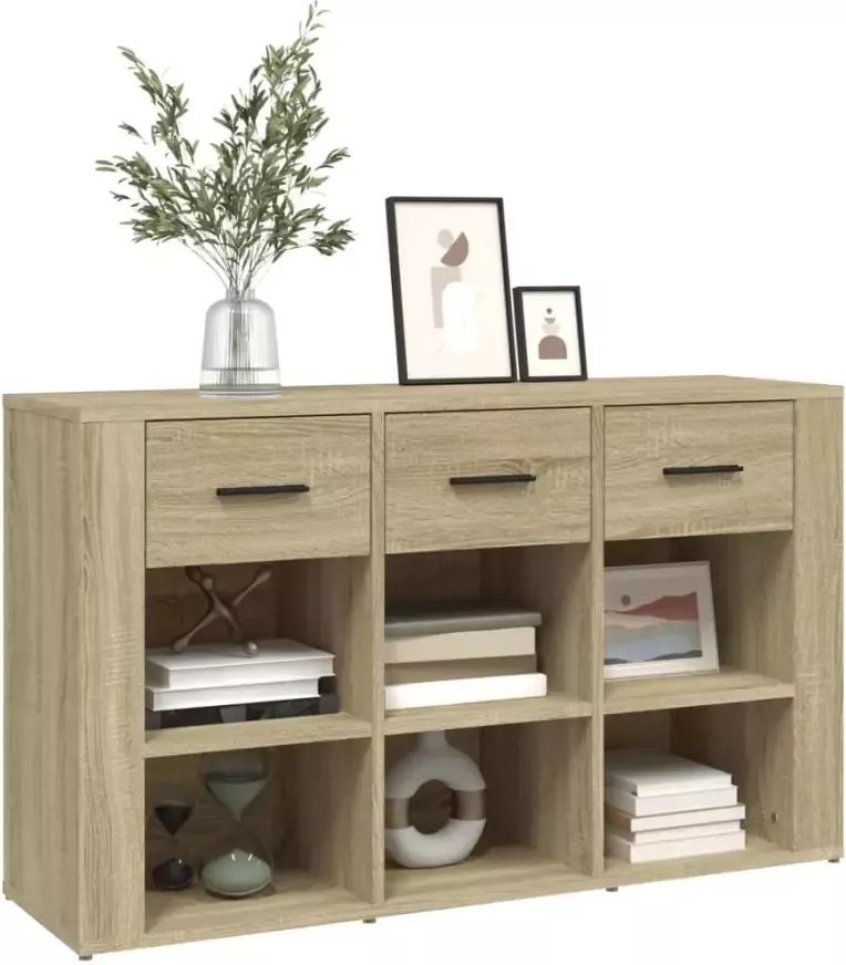VidaXL -Dressoir-100x30x59 5-cm-bewerkt-hout-sonoma-eikenkleurig
