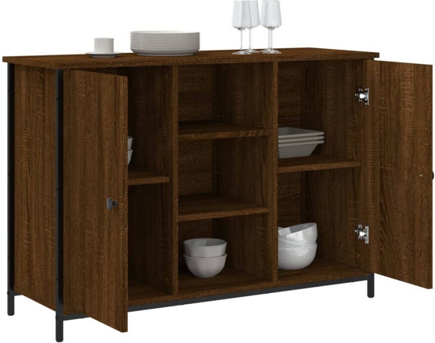 VidaXL -Dressoir-100x35x70-cm-bewerkt-hout-bruineikenkleurig - Foto 4