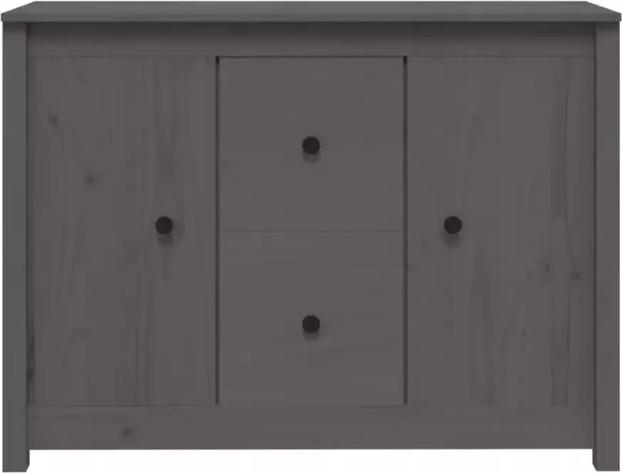 VidaXL -Dressoir-100x35x74-cm-massief-grenenhout-grijs - Foto 4