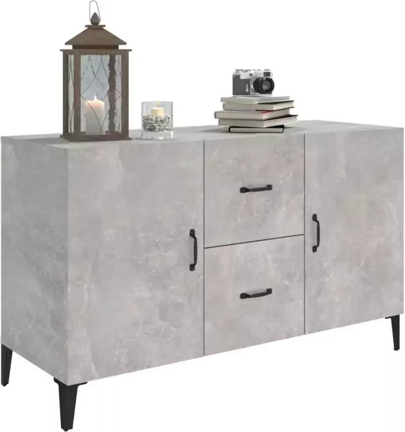 VidaXL -Dressoir-100x36x60-cm-bewerkt-hout-betongrijs - Foto 2