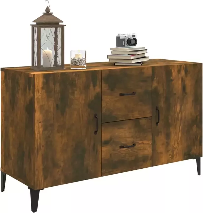 VidaXL -Dressoir-100x36x60-cm-bewerkt-hout-gerookt-eikenkleurig - Foto 2