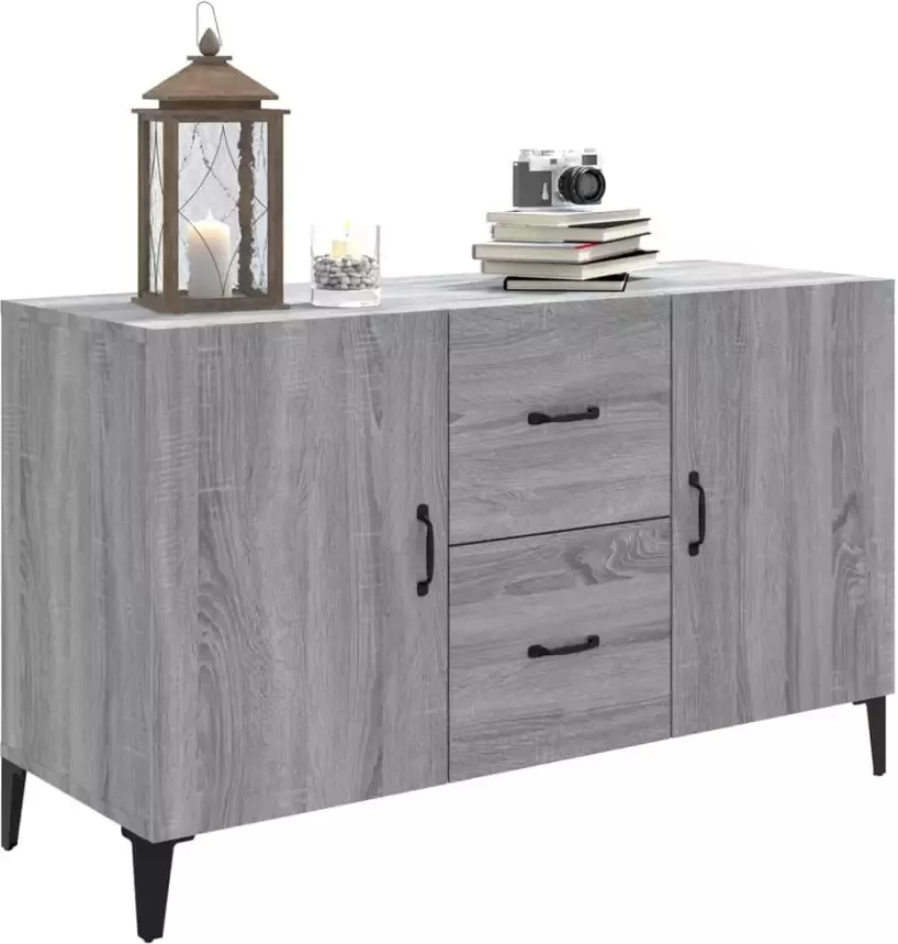 VidaXL -Dressoir-100x36x60-cm-bewerkt-hout-grijs-sonoma-eikenkleurig - Foto 2