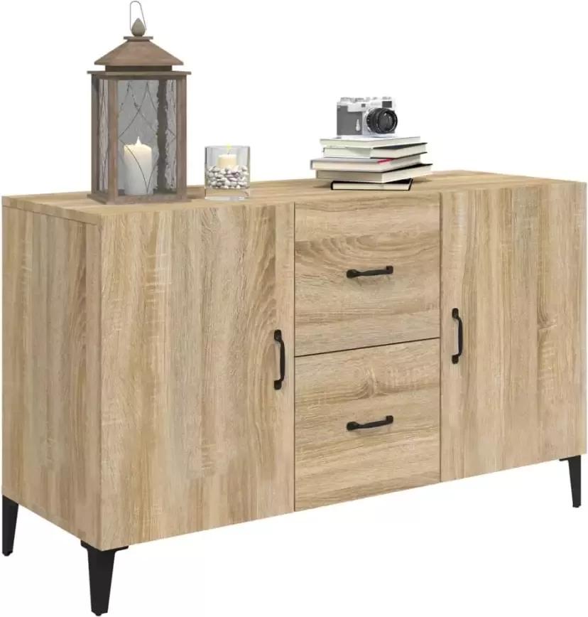 VidaXL -Dressoir-100x36x60-cm-bewerkt-hout-sonoma-eikenkleurig - Foto 4