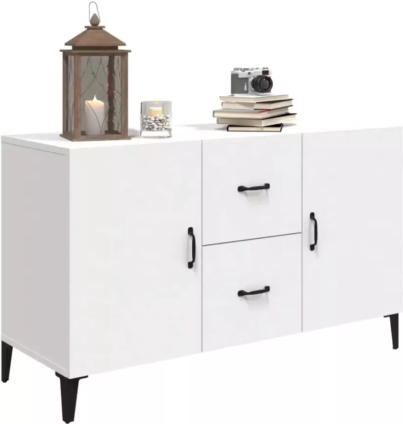 VidaXL -Dressoir-100x36x60-cm-bewerkt-hout-wit - Foto 3