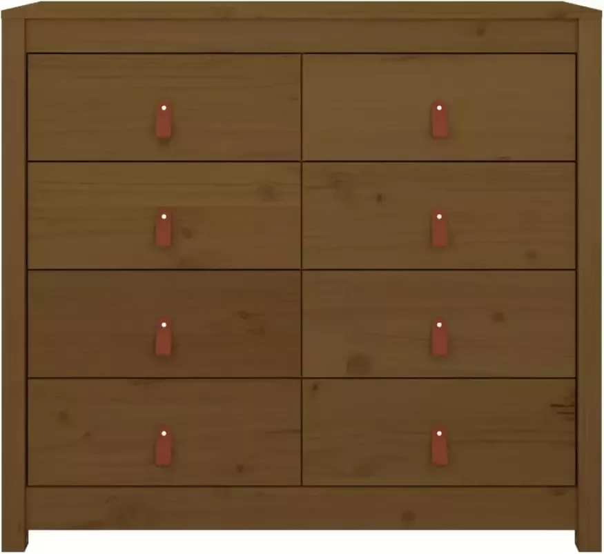 VidaXL -Dressoir-100x40x90-cm-massief-grenenhout-honingbruin - Foto 4