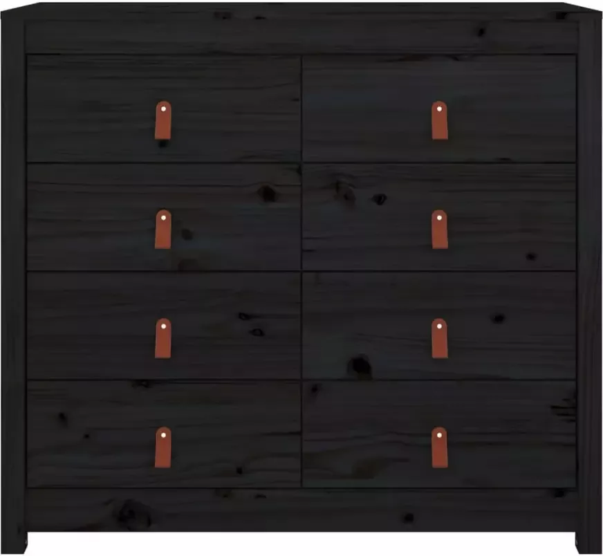 VidaXL -Dressoir-100x40x90-cm-massief-grenenhout-zwart - Foto 5