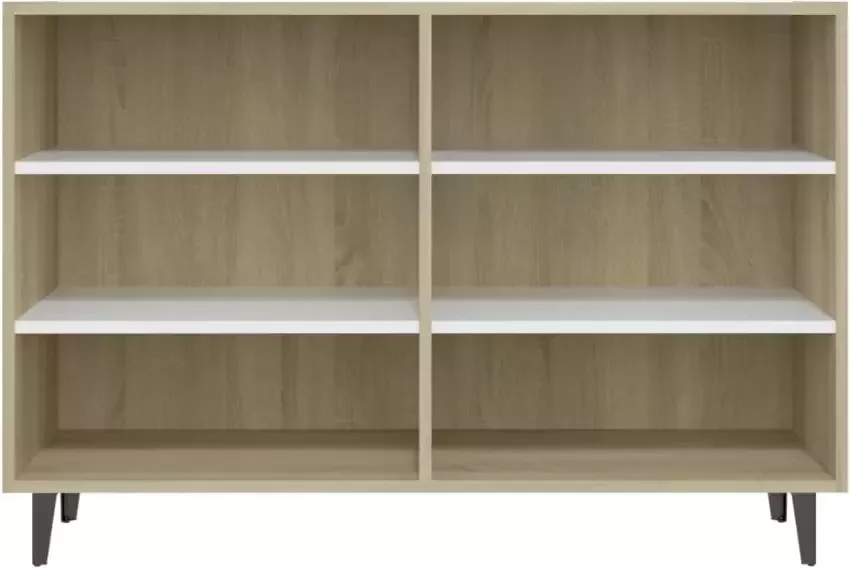 VIDAXL Dressoir 103 5x35x70 cm bewerkt hout wit en sonoma eikenkleurig - Foto 5