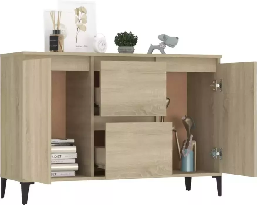 VidaXL -Dressoir-104x35x70-cm-bewerkt-hout-sonoma-eikenkleurig - Foto 2