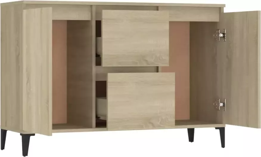 VidaXL -Dressoir-104x35x70-cm-bewerkt-hout-sonoma-eikenkleurig - Foto 4