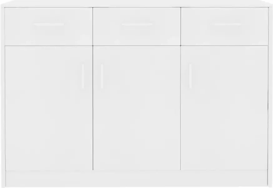VidaXL -Dressoir-110x30x75-cm-bewerkt-hout-wit - Foto 4