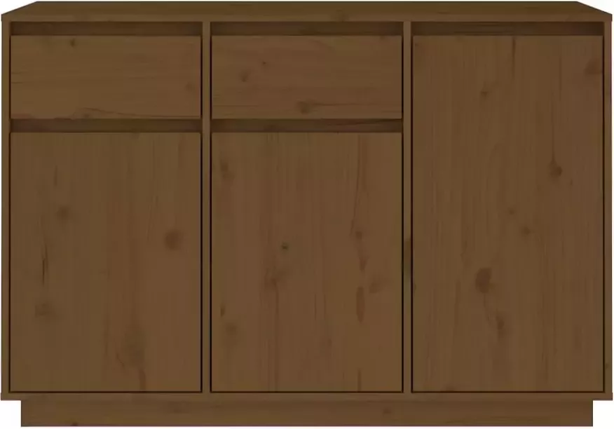 VidaXL -Dressoir-110x34x75-cm-massief-grenenhout-honingbruin - Foto 3