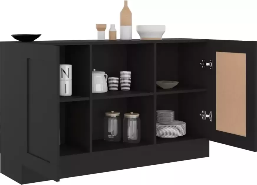 VidaXL -Dressoir-120x30 5x70-cm-bewerkt-hout-zwart - Foto 5