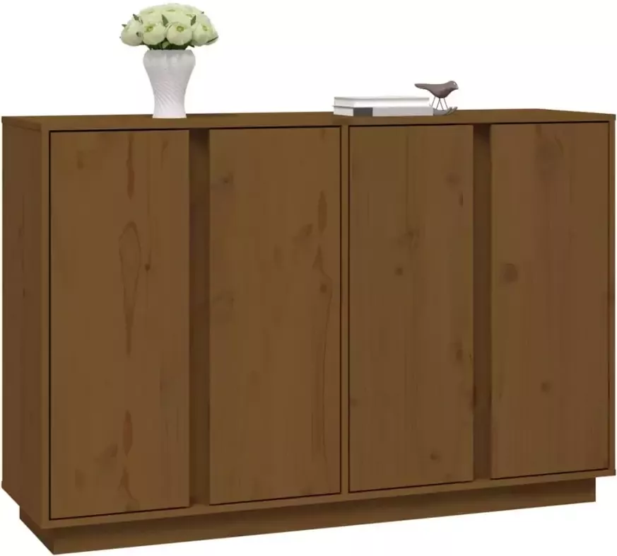 VidaXL -Dressoir-120x35x80-cm-massief-grenenhout-honingbruin - Foto 5