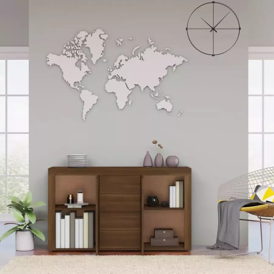 VidaXL -Dressoir-120x36x69-cm-bewerkt-hout-bruineikenkleurig - Foto 3