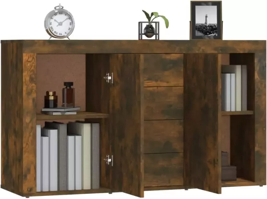 VidaXL -Dressoir-120x36x69-cm-bewerkt-hout-gerookt-eikenkleurig - Foto 3