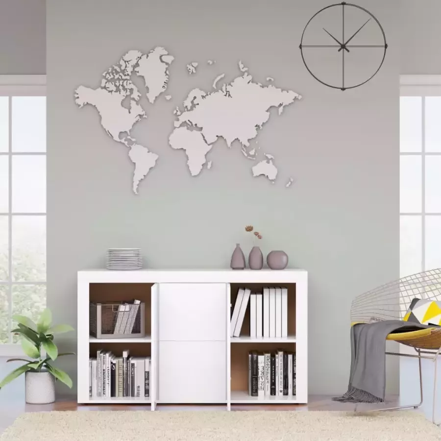 VidaXL -Dressoir-120x36x69-cm-bewerkt-hout-hoogglans-wit - Foto 3